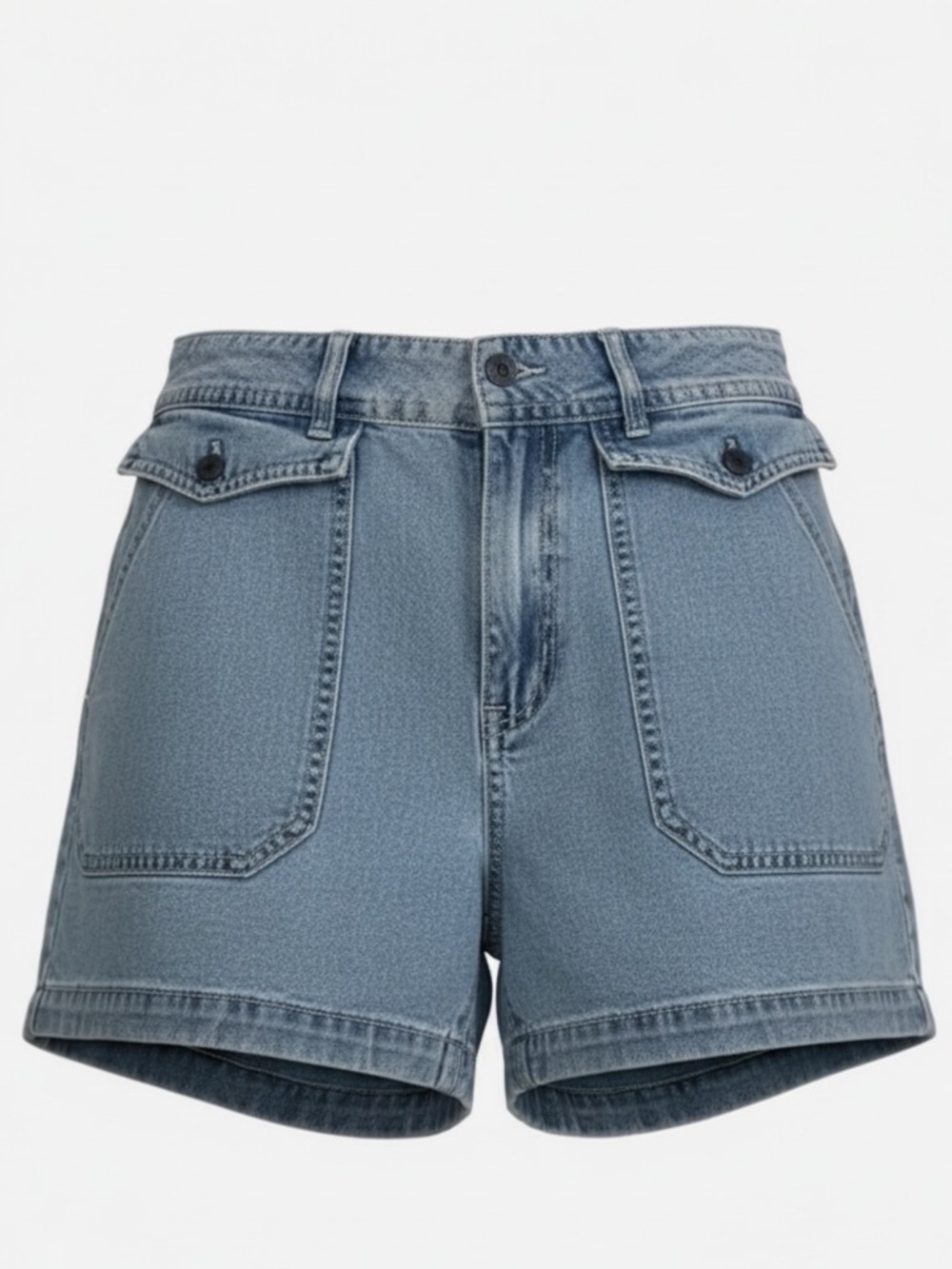 J Crew ReImagined High Waist Officer Short Blue Denim Womens size 6